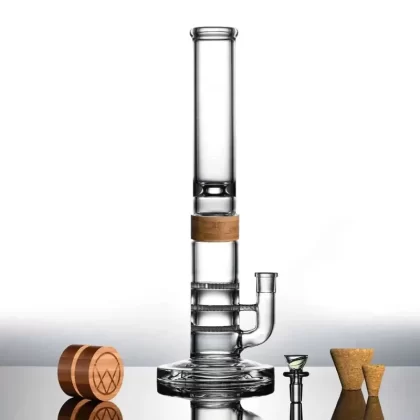 18″ THC Bong (Triple Honey Comb) - Ring#Bamboo>Walnut>Zebrawood>Olive Wood