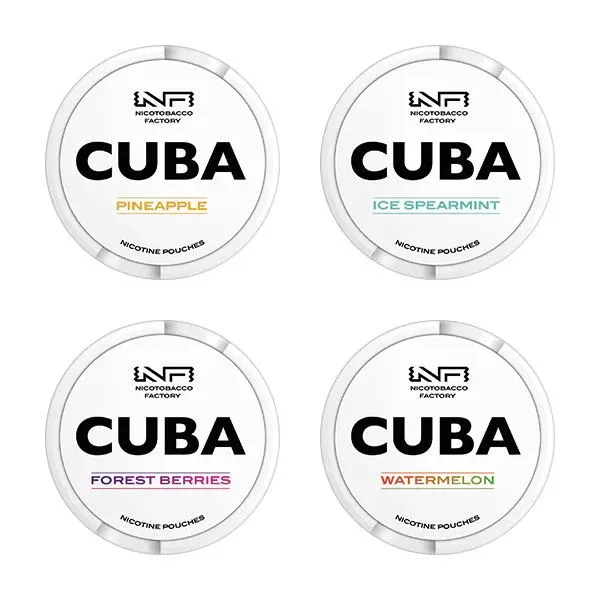 CUBA White Nicotine Pouches (25 pouches/box)