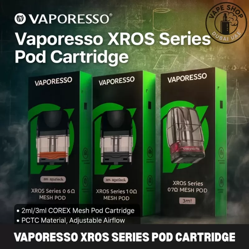 Vaporesso XROS Series Pod Cartridge 4pcs Pack In Dubai - 0.4Ω (3ml), 0.6Ω (2ml) (2B5A34)