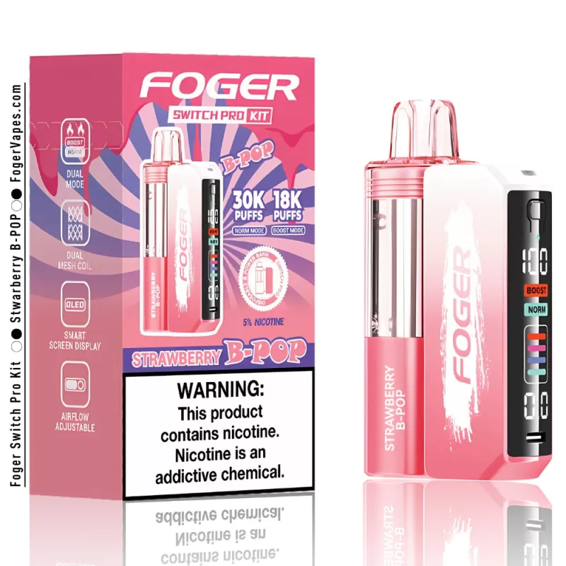 Strawberry B-Burst Foger Switch Pro Kit 30K Puffs - Image 3