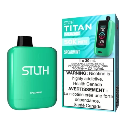 STLTH Titan Max Disposable Vape Device – Spearmint - Nicotine Strength#20mg/ml