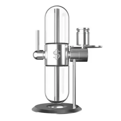 Stundenglass Polished Silver Gravity Flip Bong