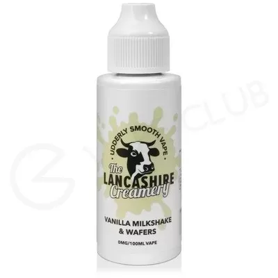 Vanilla Milkshake & Wafers Shortfill E-Liquid by The Lancashire Creamery 100ml - Ecigpremium
