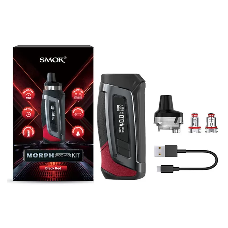 SMOK MORPH POD-40 40W Kit 2000mAh - Black Red - Image 3