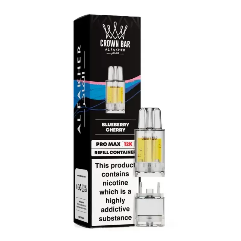 Al Fakher Crown Bar Pro Max 12K Prefilled Pod Blueberry Cherry - Nicotine Strength#20mg (FD05CC) (FD05CC)