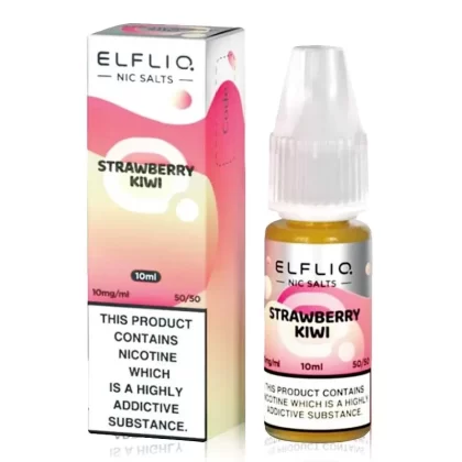 Strawberry Kiwi By Elfliq 10ml Salts - Nicotine Strength#20mg (Salt)>5mg (Salt)>10mg (Salt)