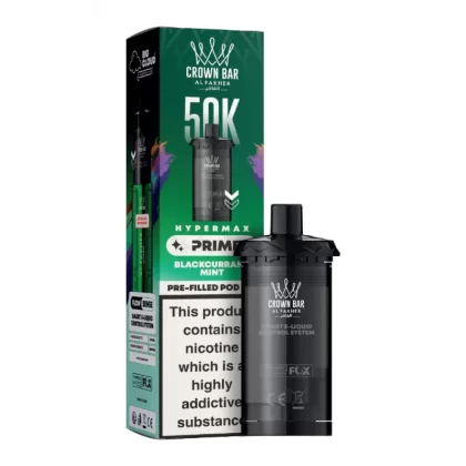 Al Fakher Hypermax Prime 50K Prefilled Pods Blackcurrant Mint - 20mg