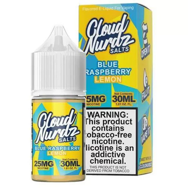 Blue Raspberry Lemon by Cloud Nurdz Salt 30ml (50mg Nicotine) - Image 2