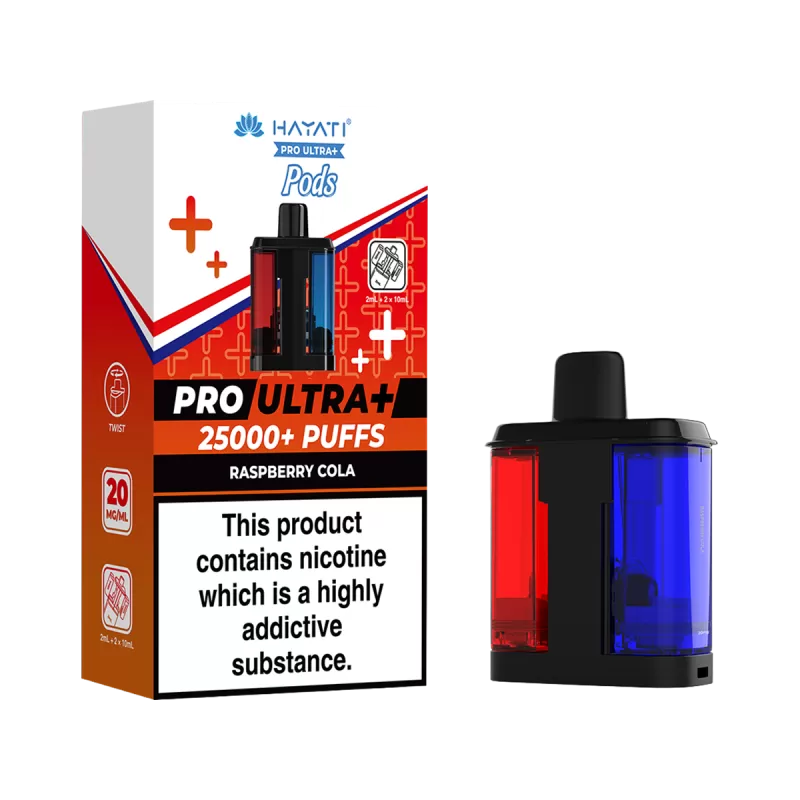 Raspberry Cola Hayati Pro Ultra Plus Refill Pack - 20mg - Vape Product (3C9332)