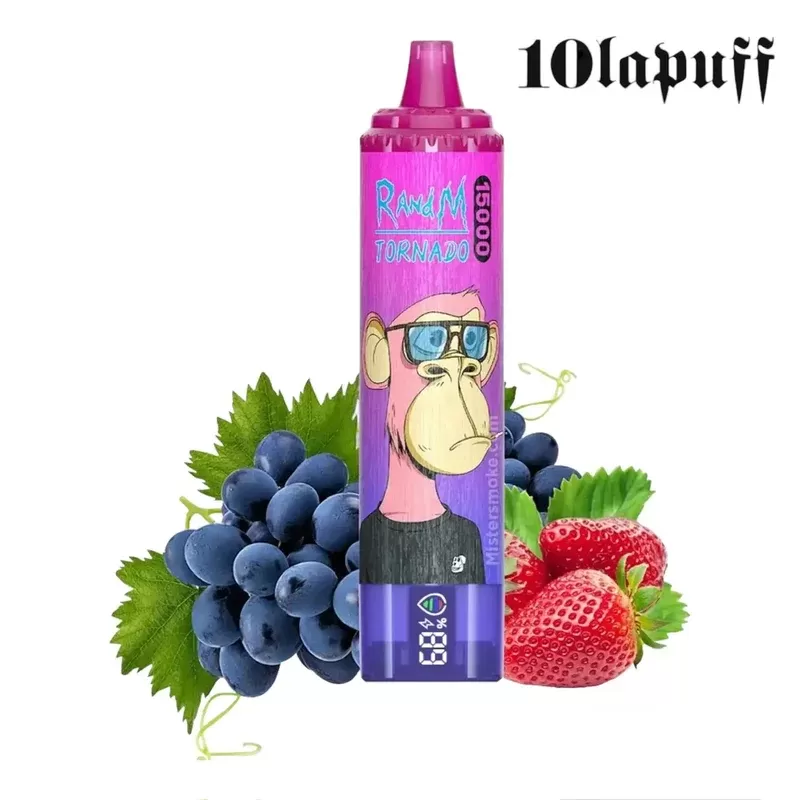 PUFF 15000 TORNADO RandM – Fraise Raisin
