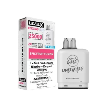 Level X Boost Flavour Beast Unleashed G2 Pods – Epic Fruit Bomb, 25K Puffs