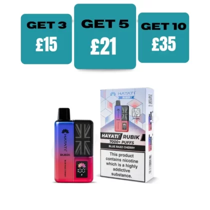 Hayati Rubik 7000 Puffs Prefilled Pod Kit - Fizzy Cherry