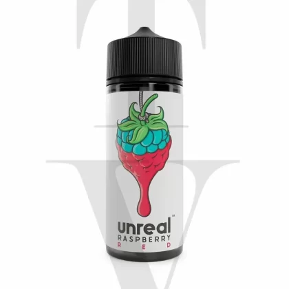 UNREAL RASPBERRY RED 100ML SHORTFILL E-LIQUID - Free Nic Shot#2 x 18mg VG Nic Shot to make 3mg>2 x 9mg VG Nic Shot to make 1.5mg>No Nic Shot