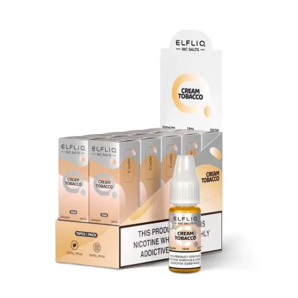 ElfLiq 10 Bottle Pack Snoow Tobacco E Liquid - Elf Bar ElfLiq Snoow Tobacco E Liquid 10ml (Nicotine Strength)#20mg>10mg>5mg (3BE3C7)