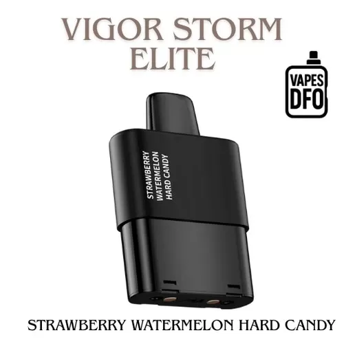 Strawberry Watermelon Hard Candy – Elite – POD - Vigor Storm / Rechargeable / Medium / Strawberry / Watermelon / Beverage & Dessert