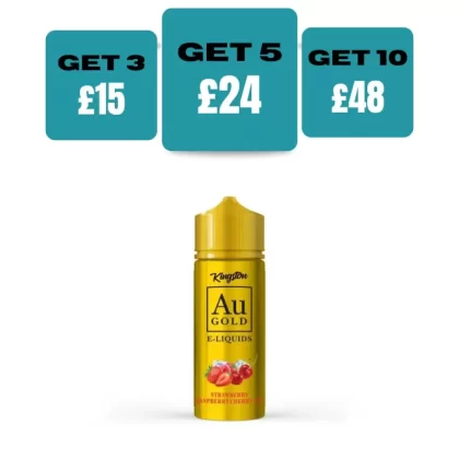 Strawberry Raspberry Cherry Ice Kingston AU Gold 100ml E-liquid Shortfill - Strawberry Raspberry Cherry Ice