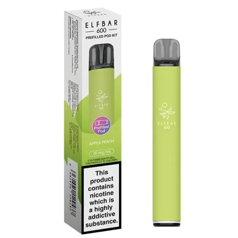 Elf Bar 600 Pod Vape Kit - Apple Peach