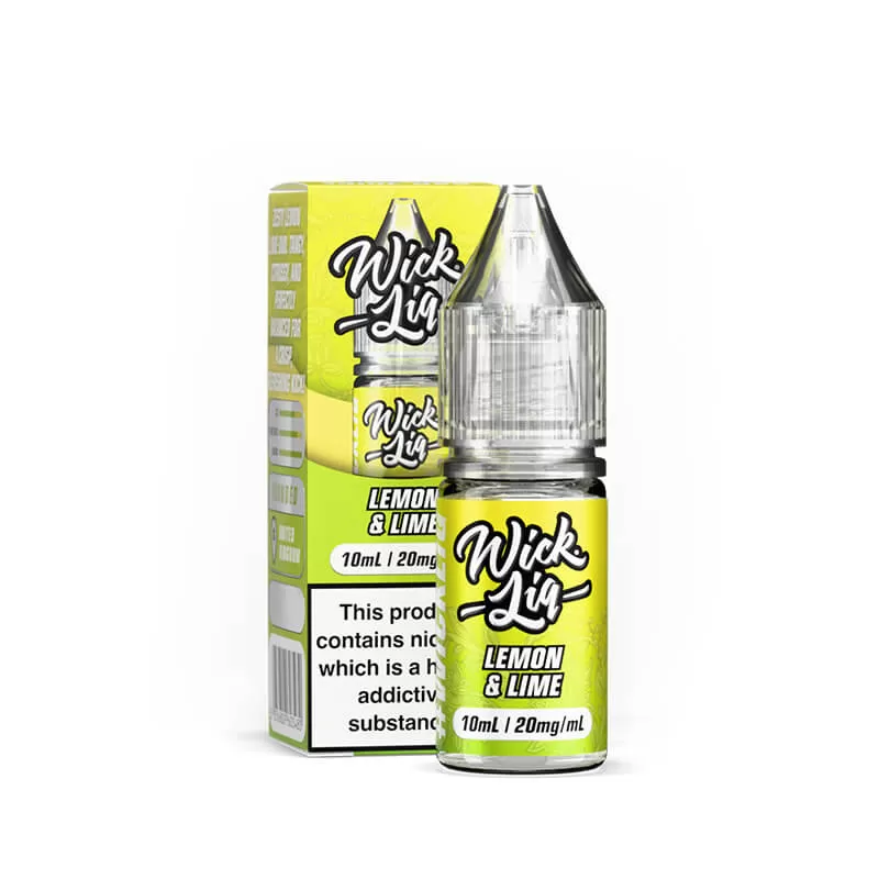 Wick Liq Bar Juice Lemon & Lime 10ml Nic Salts E-Liquid - Vapestore Co