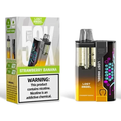 Lost Angel Mate Kit Disposable (50000 Puffs) - FLAVORS#BLue Razz Ice>Berry Bliss>Blackberry B-pop>Blueberry Watermelon>Fcuking Fab>Frappe>Ice Mintz>Miami Mint>Strawberry Banana>Strawberry Ic