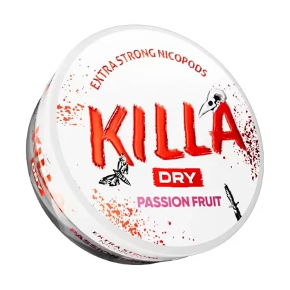Passion Fruit Killa DRY Nicotine Pouches 16mg – 5 Pack Tubs