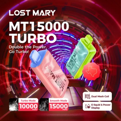 Made in Indonesia | Lost Mary MT15K Turbo Disposable - 15,000 Puffs - Banana Cake