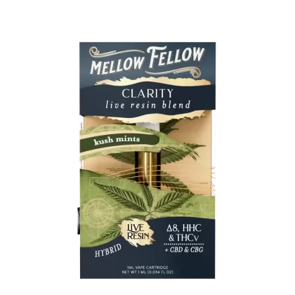 Mellow Fellow Clarity Blend 1ml Live Resin Vape Cartridge – Kush Mints