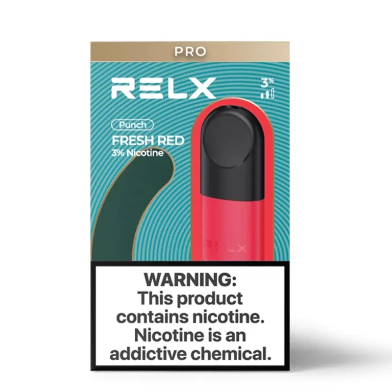 RELX Pod Pro – Fresh Red (Watermelon ICE) – 3% Nicotine - Single, Pack of 2; 5% NICOTINE