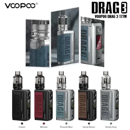 Original 177W VOOPOO Drag 3 Box Mod Starter Kit