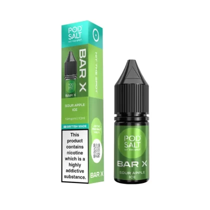 Sour Apple Ice Nic Salt E-Liquid by Pod Salt Bar X - Ukecigstore