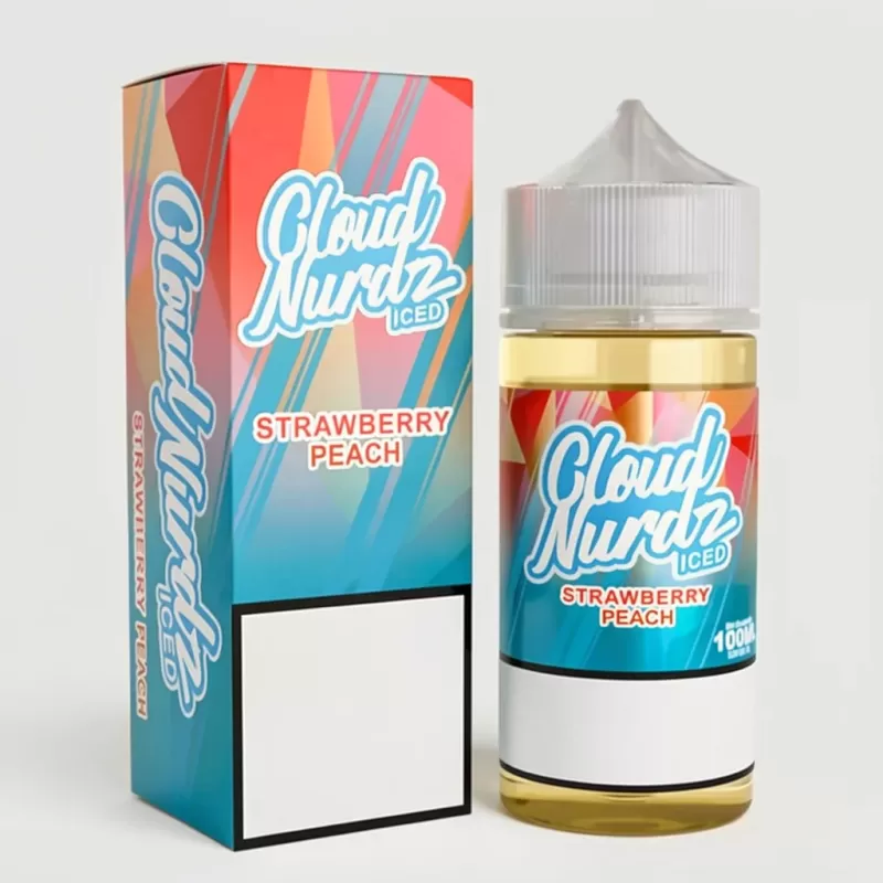 ICED Strawberry Peach – Cloud Nurdz – 100mL Made in USA Vape - Vape Product; Vape Product, Vape Product (CD5ED5)