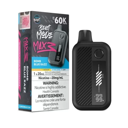 Flavour Beast - Beast Mode Max 3 (60K Puffs) - Bomb Blue Razz, Bussin Banana Iced (74646E)