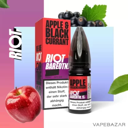 Riot Salt Bar Liquid – Apple Blackcurrant - 20mg/ml, 10mg/ml; Riot Saltbar; Schwarze Johannisbeere, Apfel