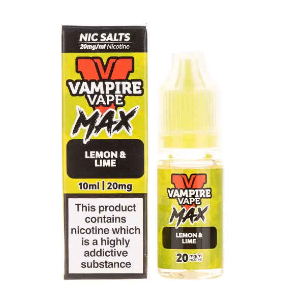 Lemon & Lime Nic Salt E-Liquid by Vampire Vape Max - 5mg - Image 2