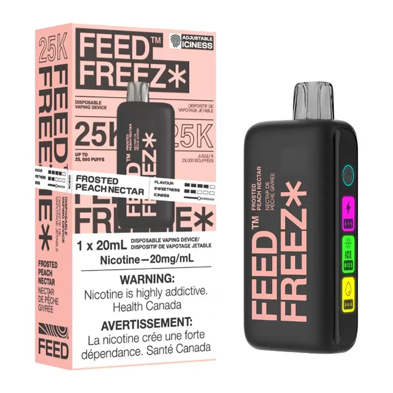 FEED Freez 25K Disposable Vape Device – Frosted Peach Nectar 20ml