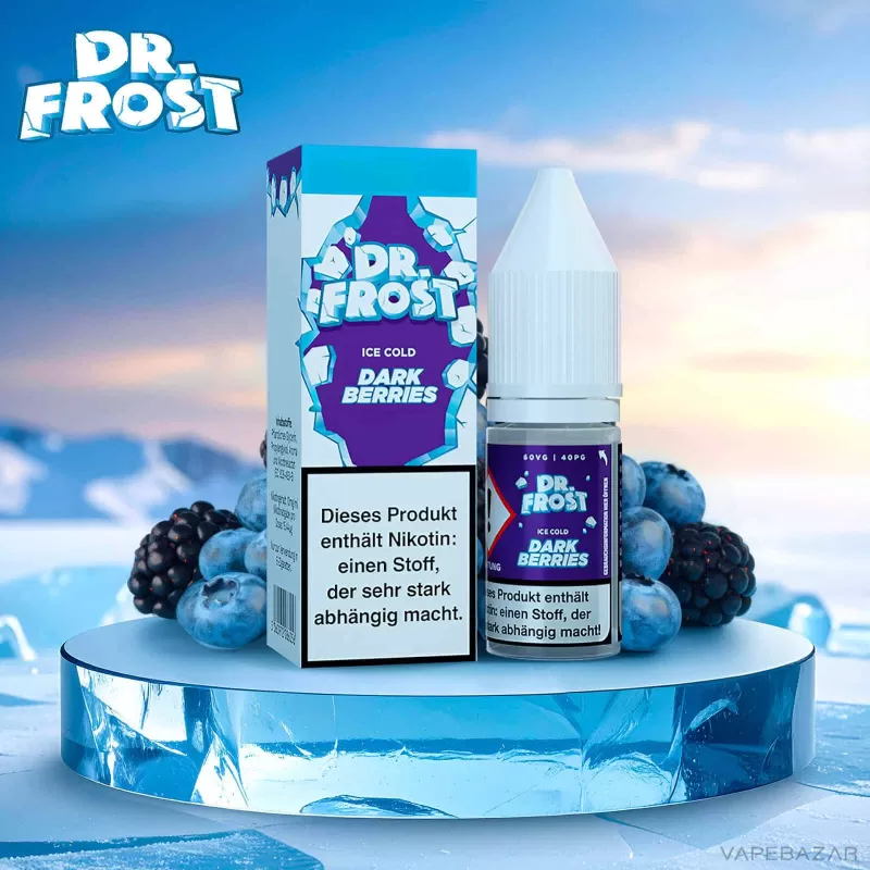 Dr. Frost Ice Cold – Nic Salt – Dark Berries - 20mg/ml, 10mg/ml; Brombeere, Blaubeere
