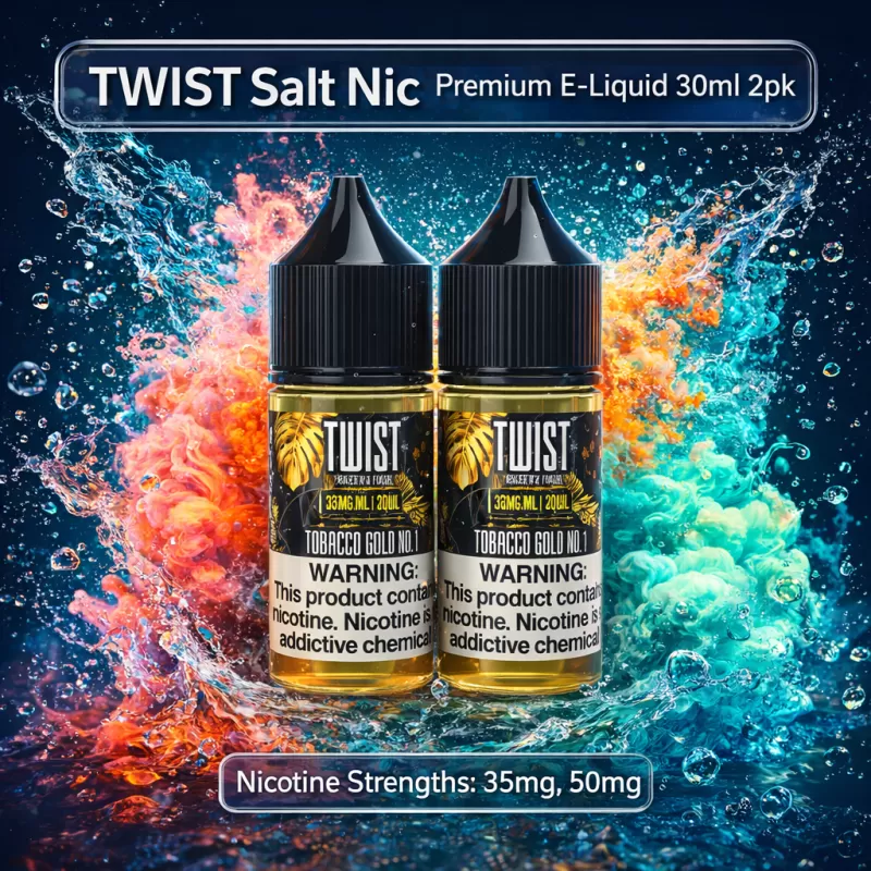 TWIST Salt Nic Premium E-Liquid 30ml 2pk - Iced Watermelon Madness / 35mg - Vapeciga
