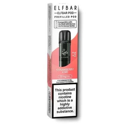 Strawberry Kiwi Elf Bar 600 Prefilled Pods – Single, 5 or 10 packs