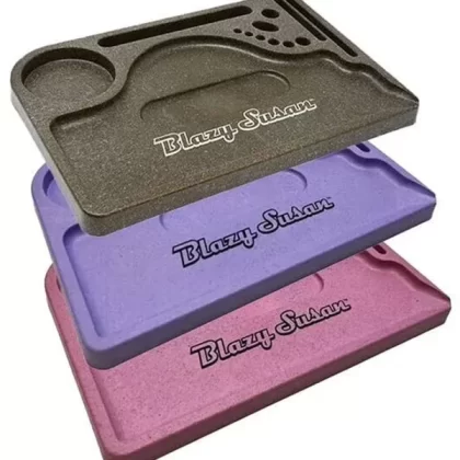 Blazy Susan Hemp Plastic Rolling Tray