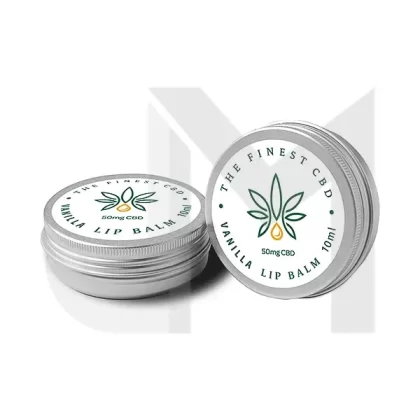 The Finest Balm 50mg CBD Vanilla Lip Balm Tin – 10ml