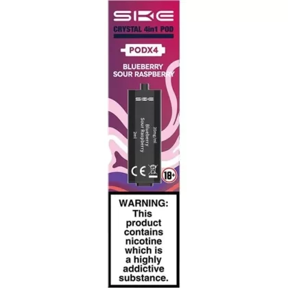 SKE Crystal 4-in-1 Pods – Blueberry Sour Raspberry (5 or 10 Packs)