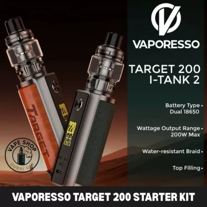 VAPORESSO Target 200 Starter Kit 200W in Dubai - Creamy Pink, Fiery Orange (4BDF5D)
