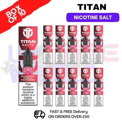 Blue Cherry Cran Titan 10ml Nic Salt BOX OF 10