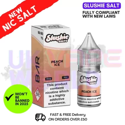 Slushie Salts Peach ICE E Liquid
