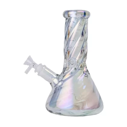 Human Grade – Twisted Iridescent Beaker 9″ - Ejuicewarehouse