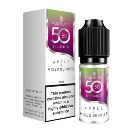 Apple & Mixed Berries E-Liquid 50/50 Series by Vapouriz (10ml) - 6mg