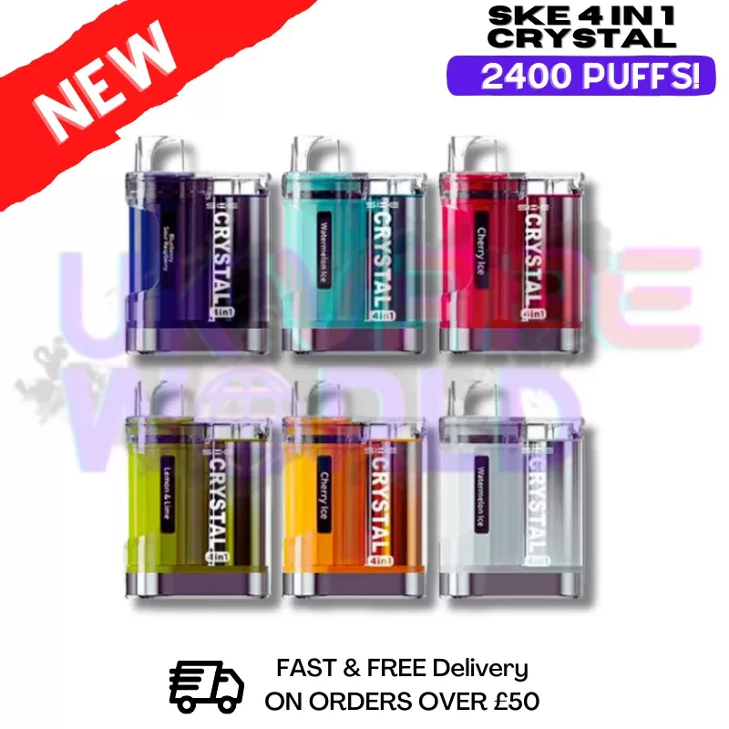 Crystal 2400 Puff Bar 4 in 1 SKE Pod Vape Kit – £8.00