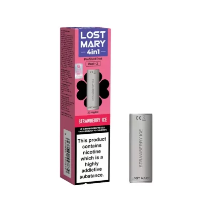 Lost Mary 4in1 Strawberry Ice Pods (2 Pack) - Nicotine Strength#20mg (001A6B)