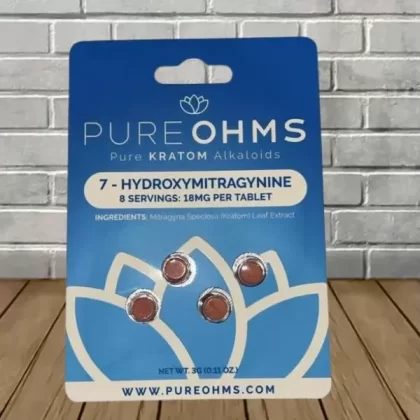 Pure Ohms 7-Hydroxymitragynine Tablets 4ct - size#Single Blister Pack>Full Case (10ct) (F82581)
