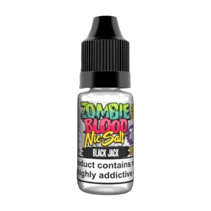 Zombie Blood Black Jack Nic Salt Vape Juice - 10 Pack - Strength 10mg