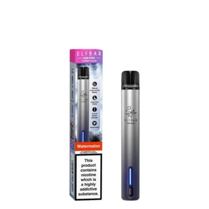 Elf Bar Pro 600 Prefilled Pod Vape Kit - Aurora Cyan (Bluebrry sour raspberry) - Image 2
